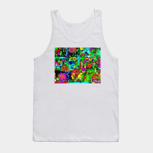 Abstract garden painting background Tank Top